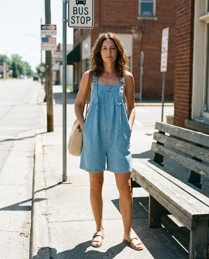 Valentina | Tuta Corta Azzurra Stile Vintage