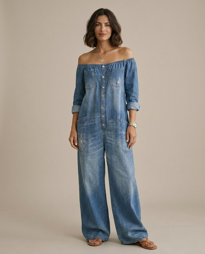 Alma | Tuta con Scollo Bardot