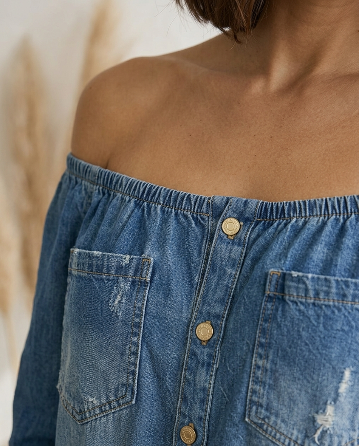 Alma | Tuta con Scollo Bardot