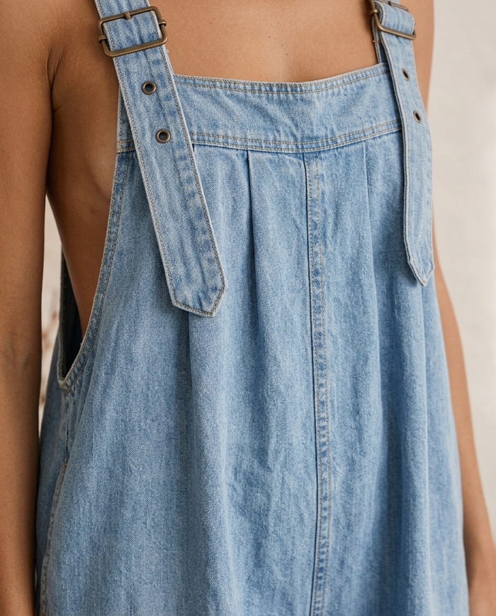 Valentina | Tuta Corta Azzurra Stile Vintage