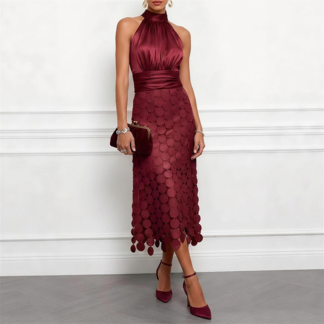 Celine | Abito Midi Elegante da Cerimonia