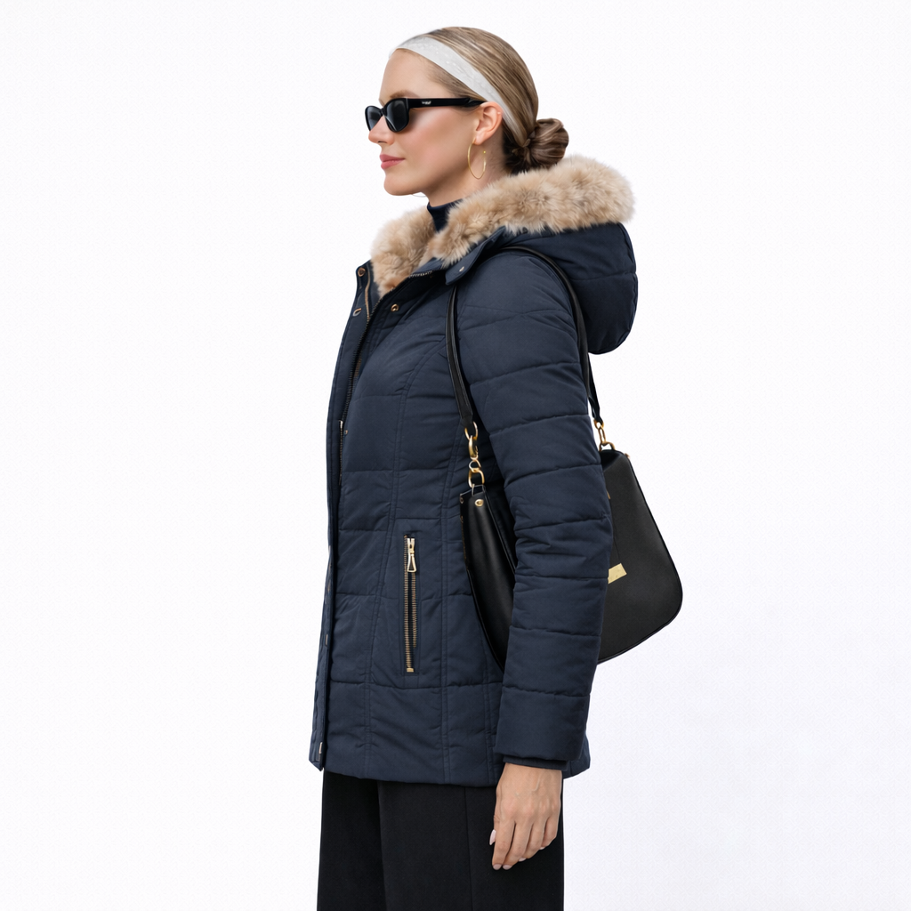 Tamara | Cappotto con Fodera Morbida in Pelliccia Sintetica