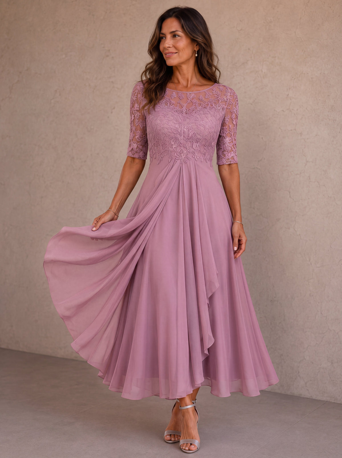 Abella | Abito in Pizzo e Chiffon
