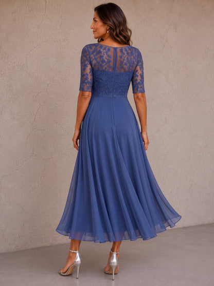 Abella | Abito in Pizzo e Chiffon
