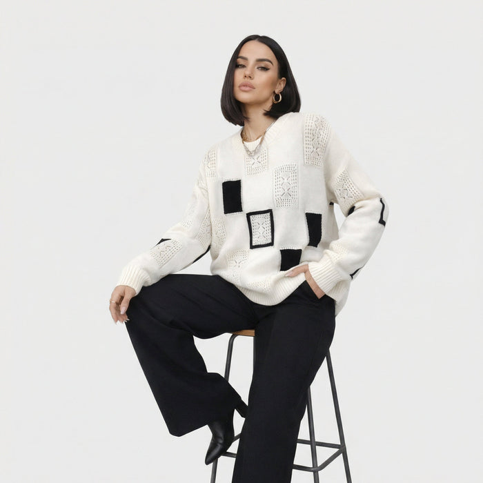 Alica | Maglione con Stampa Geometrica