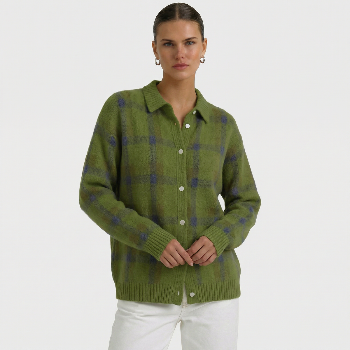 Mara | Cardigan in Maglia a Quadri