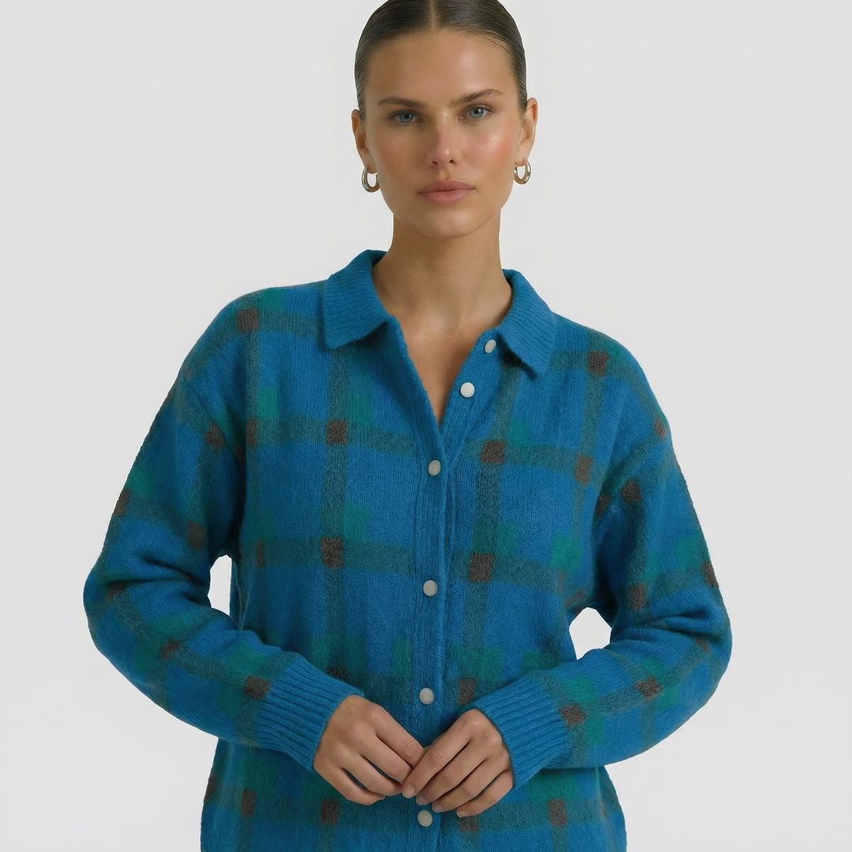 Mara | Cardigan in Maglia a Quadri