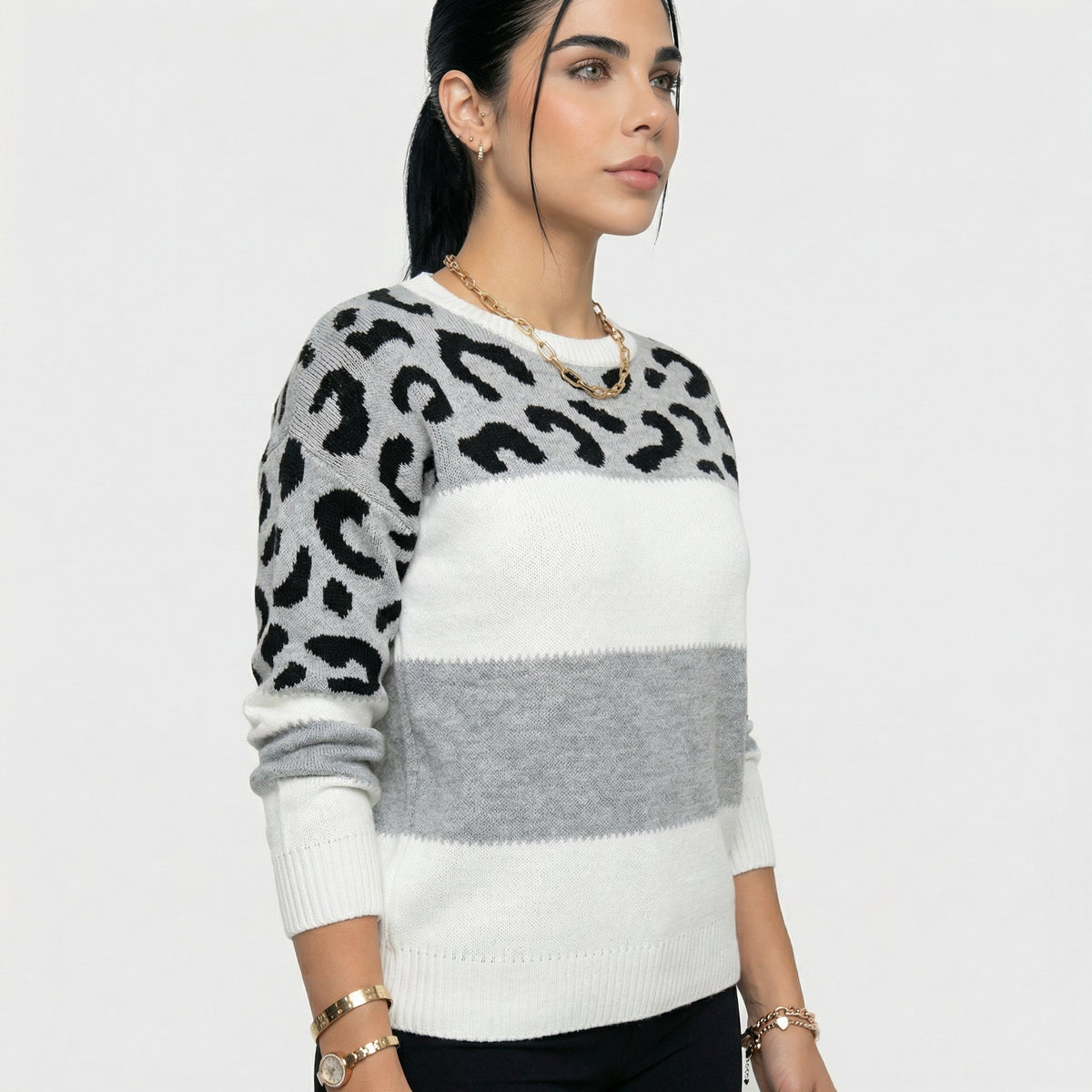 Eva | Maglione Elegante Leopardato