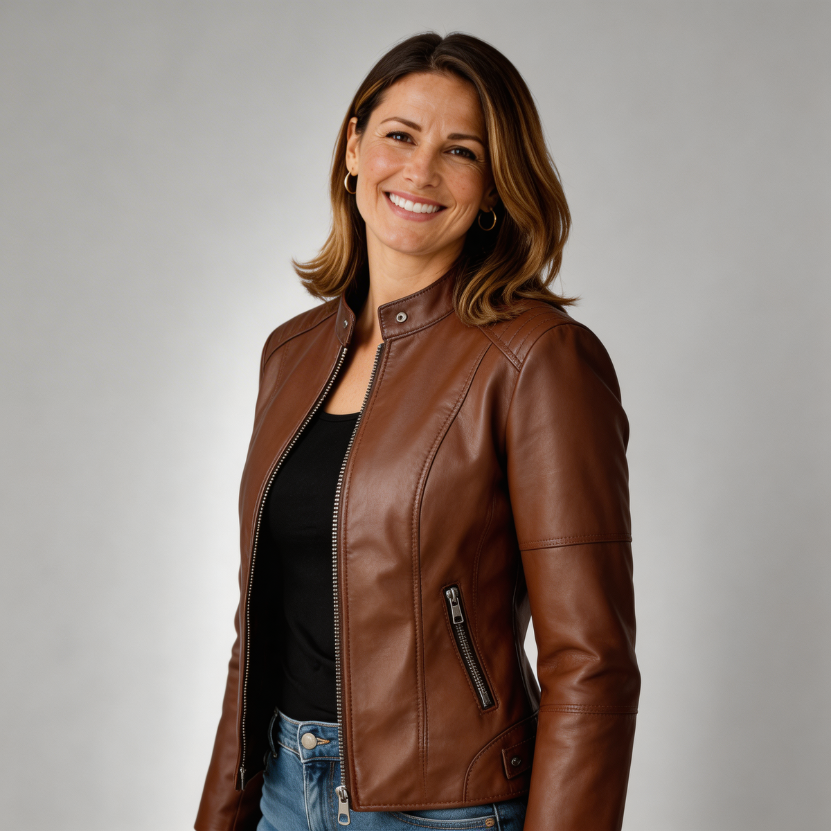 Romina | Cappotto Casual Effetto Pelle