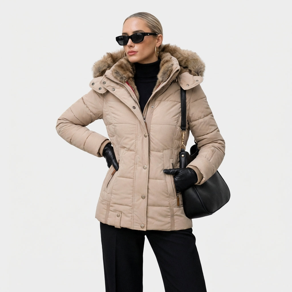 Tamara | Cappotto con Fodera Morbida in Pelliccia Sintetica