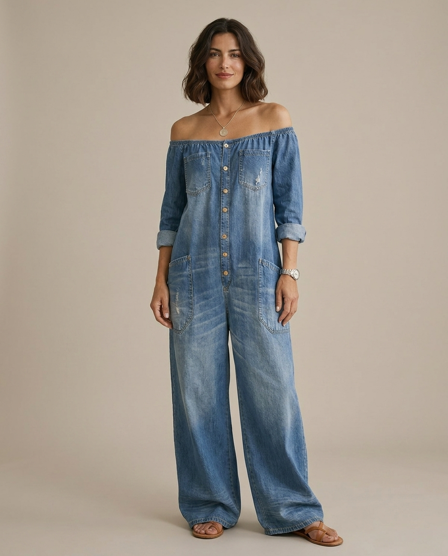 Alma | Tuta con Scollo Bardot